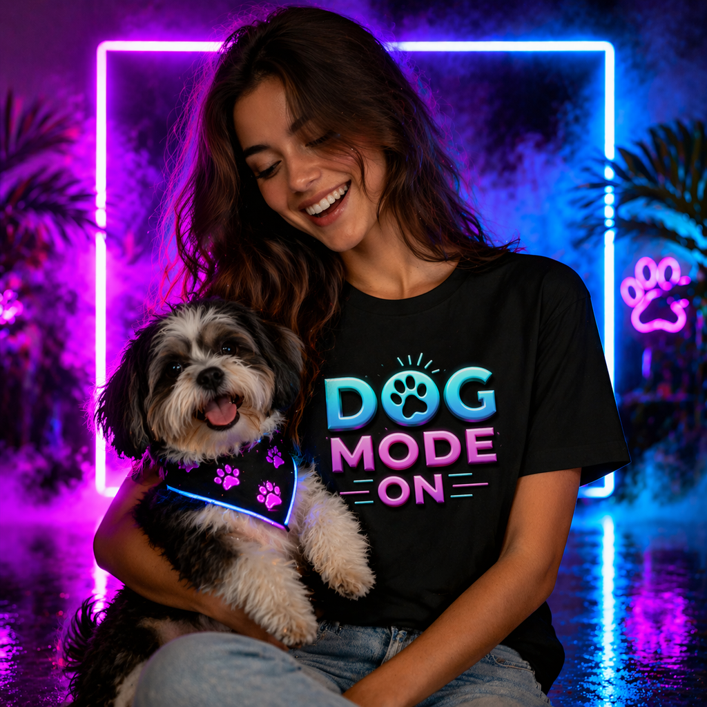 D229-Unisex T-Shirt – " DOG MODE ON"  Design