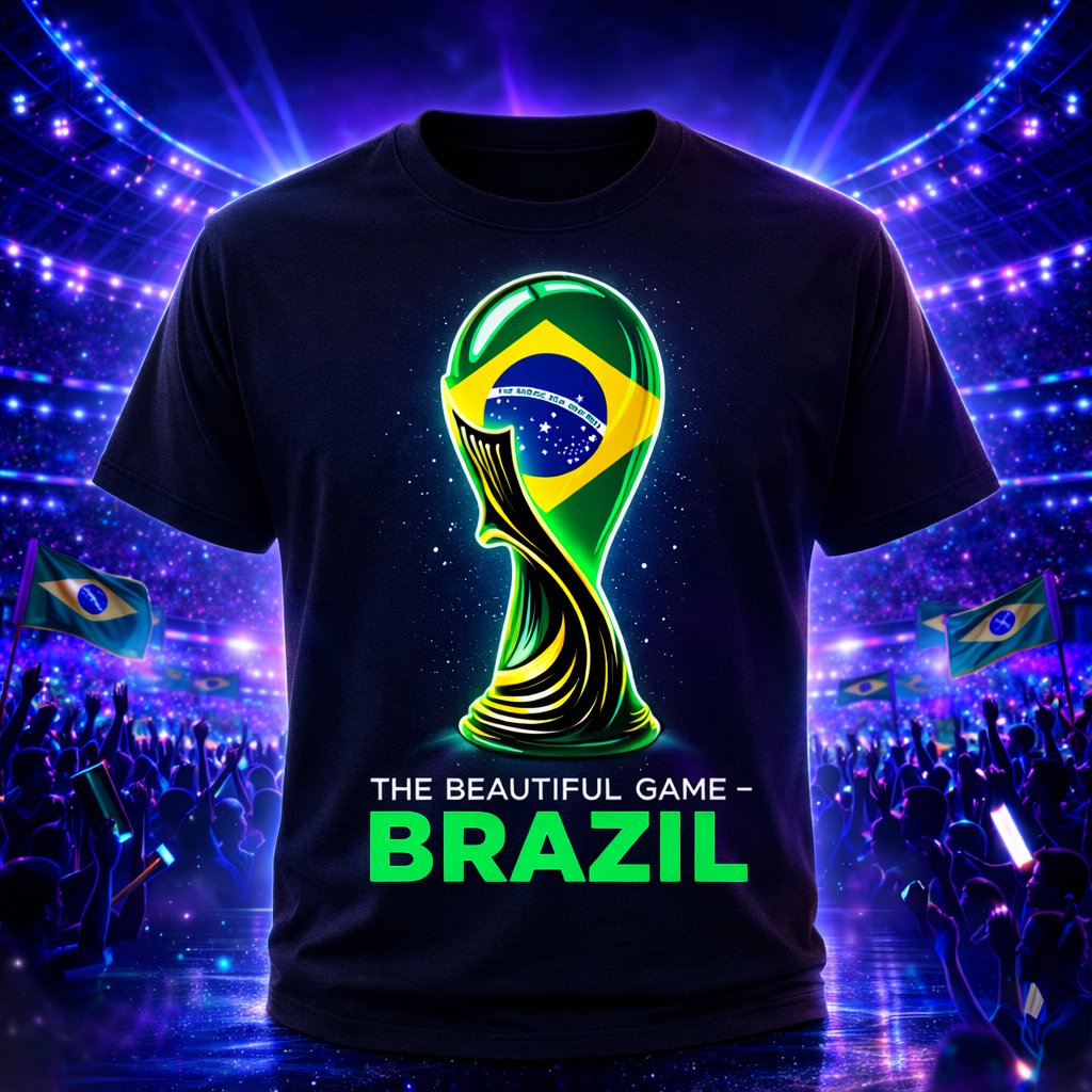 D257-Unisex t-shirt-world cup trophy wrapped with Argentina flag