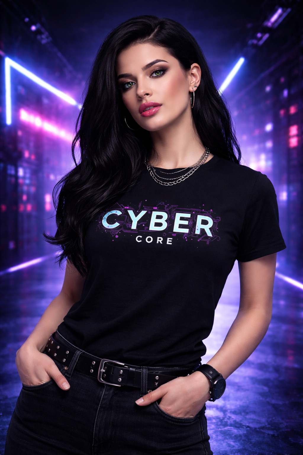 Unisex t-shirt - bold text "CYBER CORE"