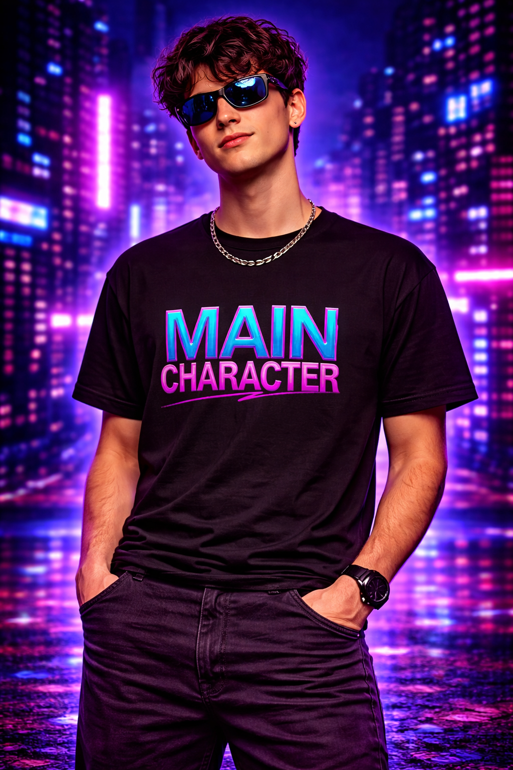 Unisex t-shirt - bold typography "MAIN CHARACTER"