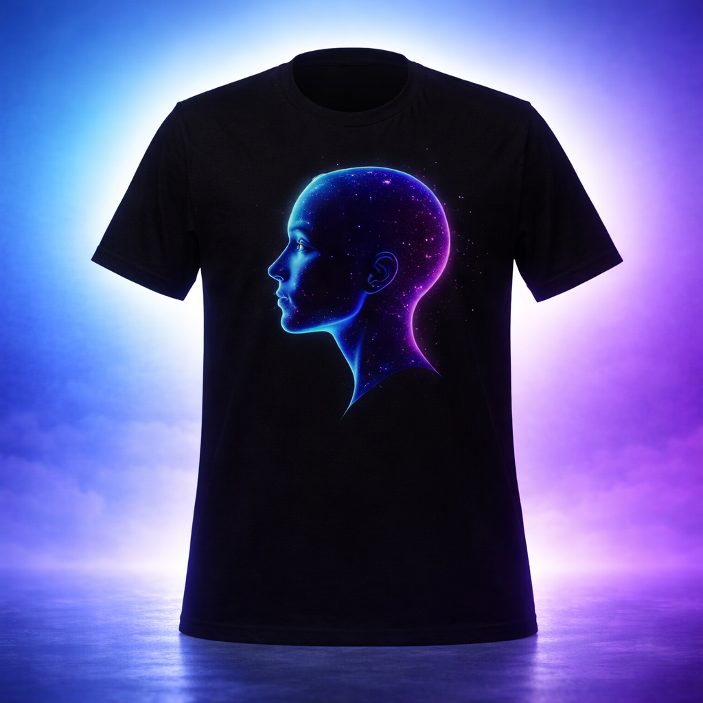 D121-Future Mode Unisex T-Shirt – stylized human head Design