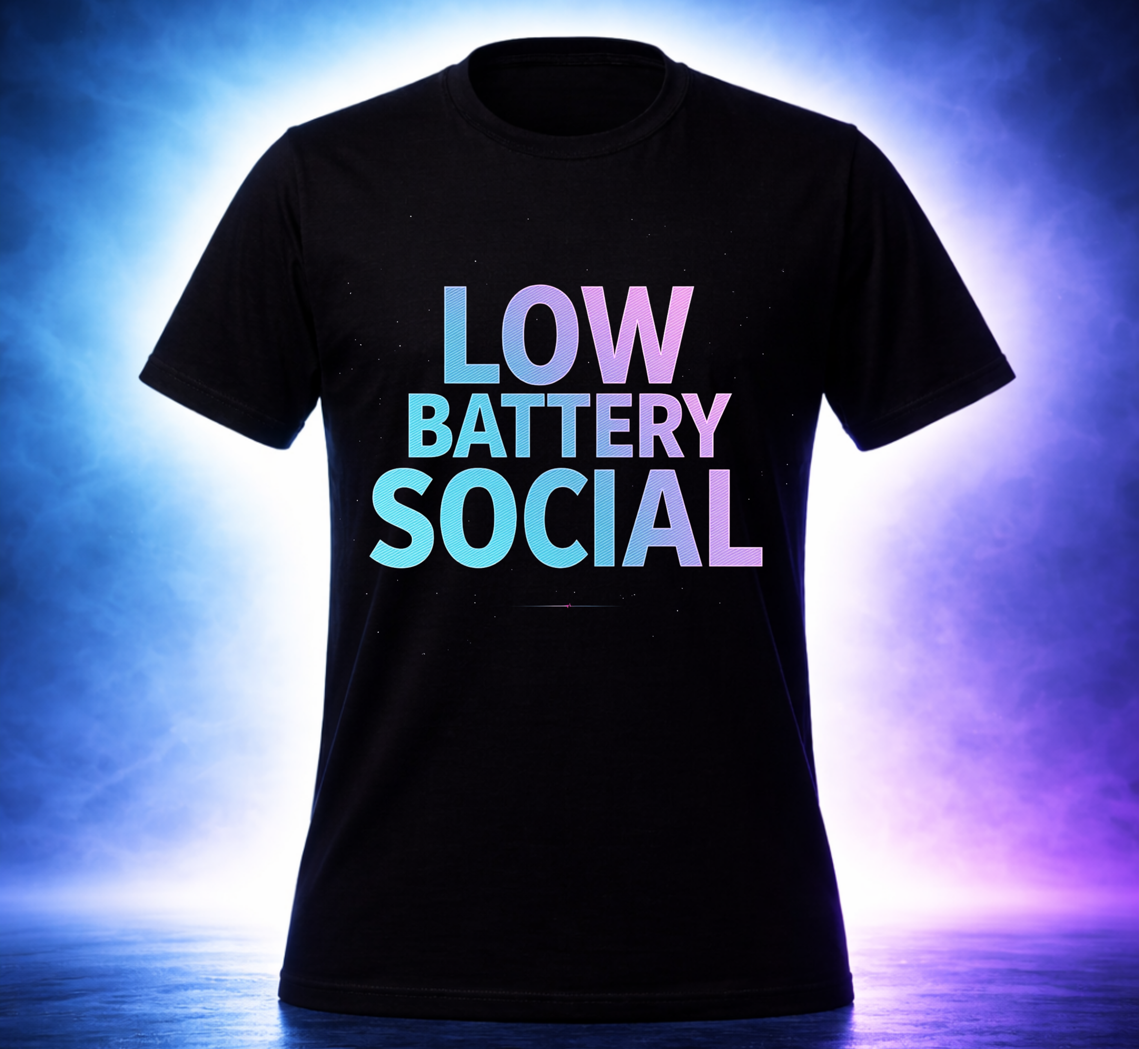 D192-Unisex T-Shirt - "LOW BATTERY SOCIAL" Design