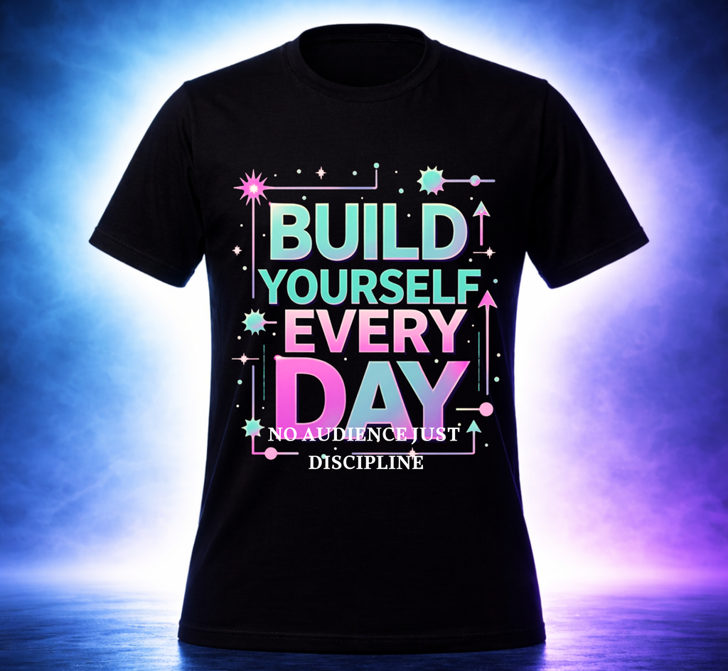D287-Unisex T-Shirt –"BUILD YOURSELF EVERY DAY” Design