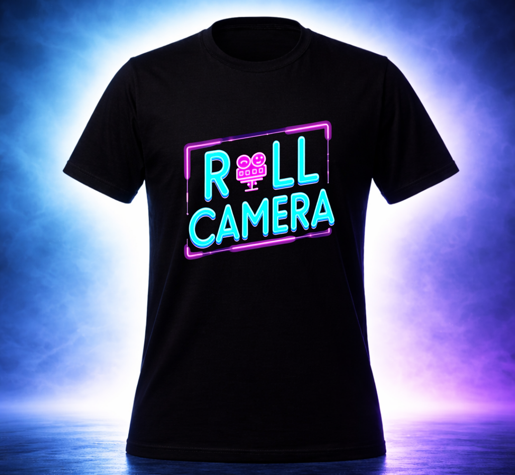 D109-Unisex T-Shirt - "ROLL CAMERA" Design