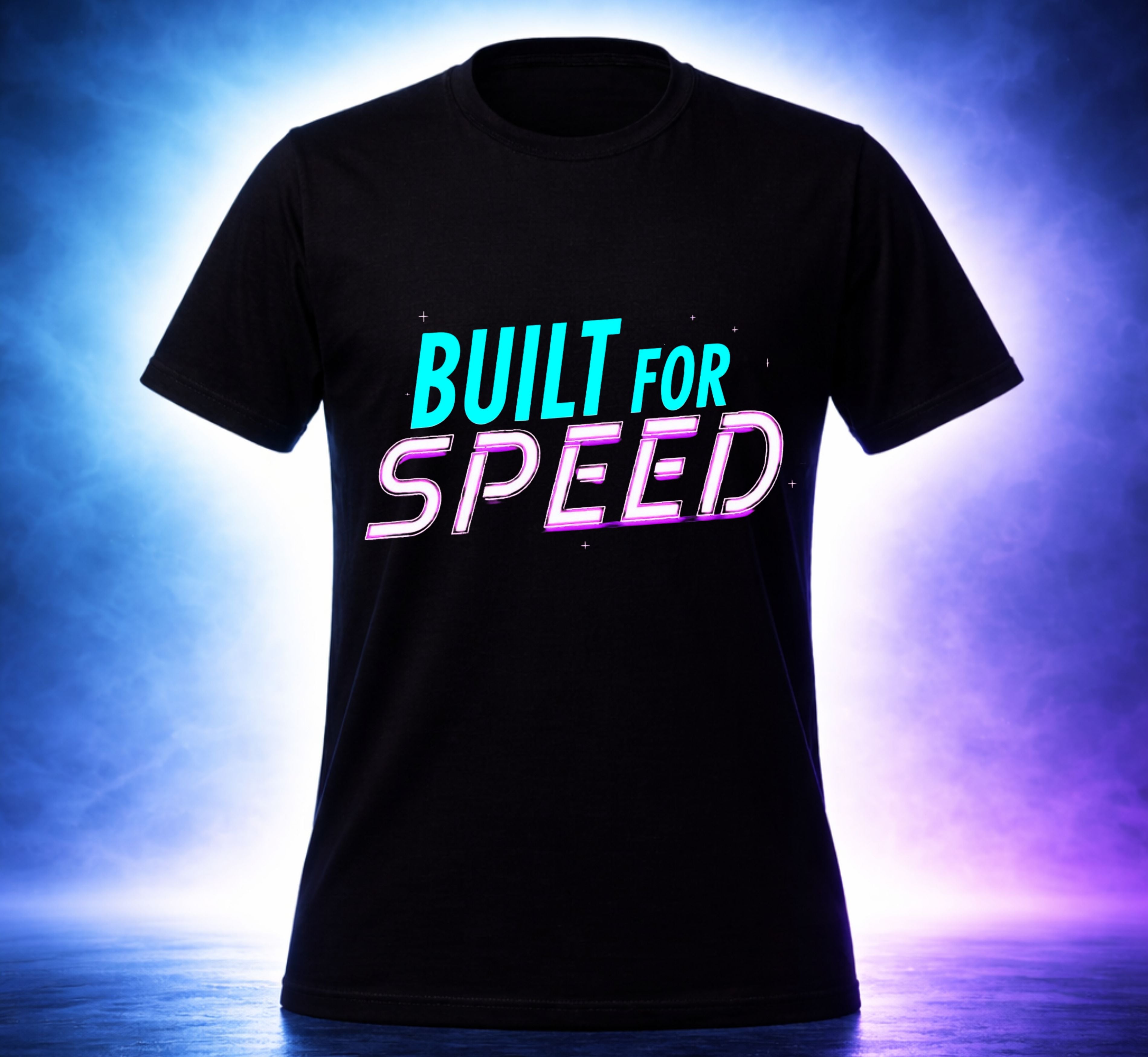 D103-Unisex t-shirt -"BUILT FOR SPEED" Design