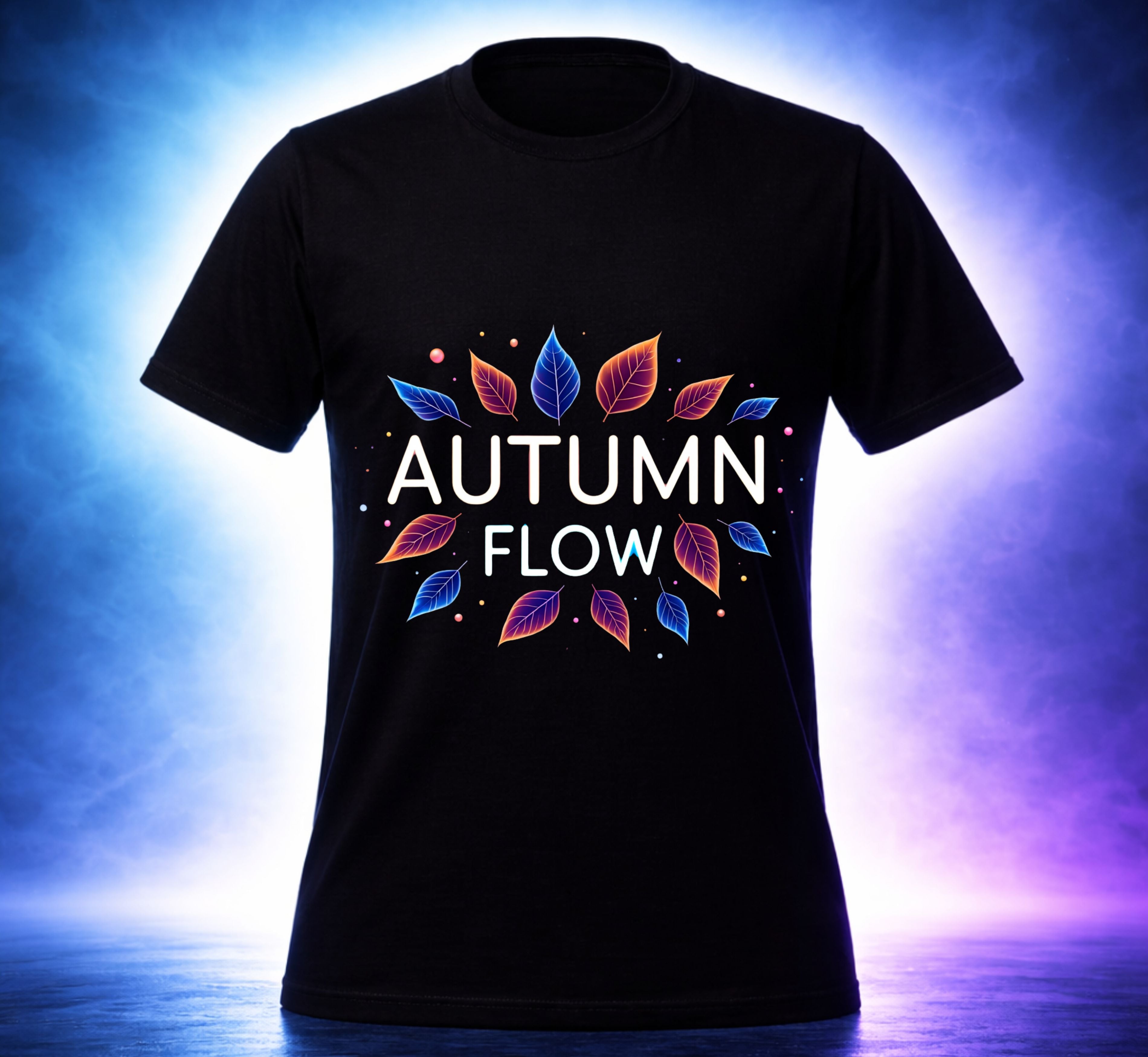D058-Unisex t-shirt-"AUTUMN FLOW" Design