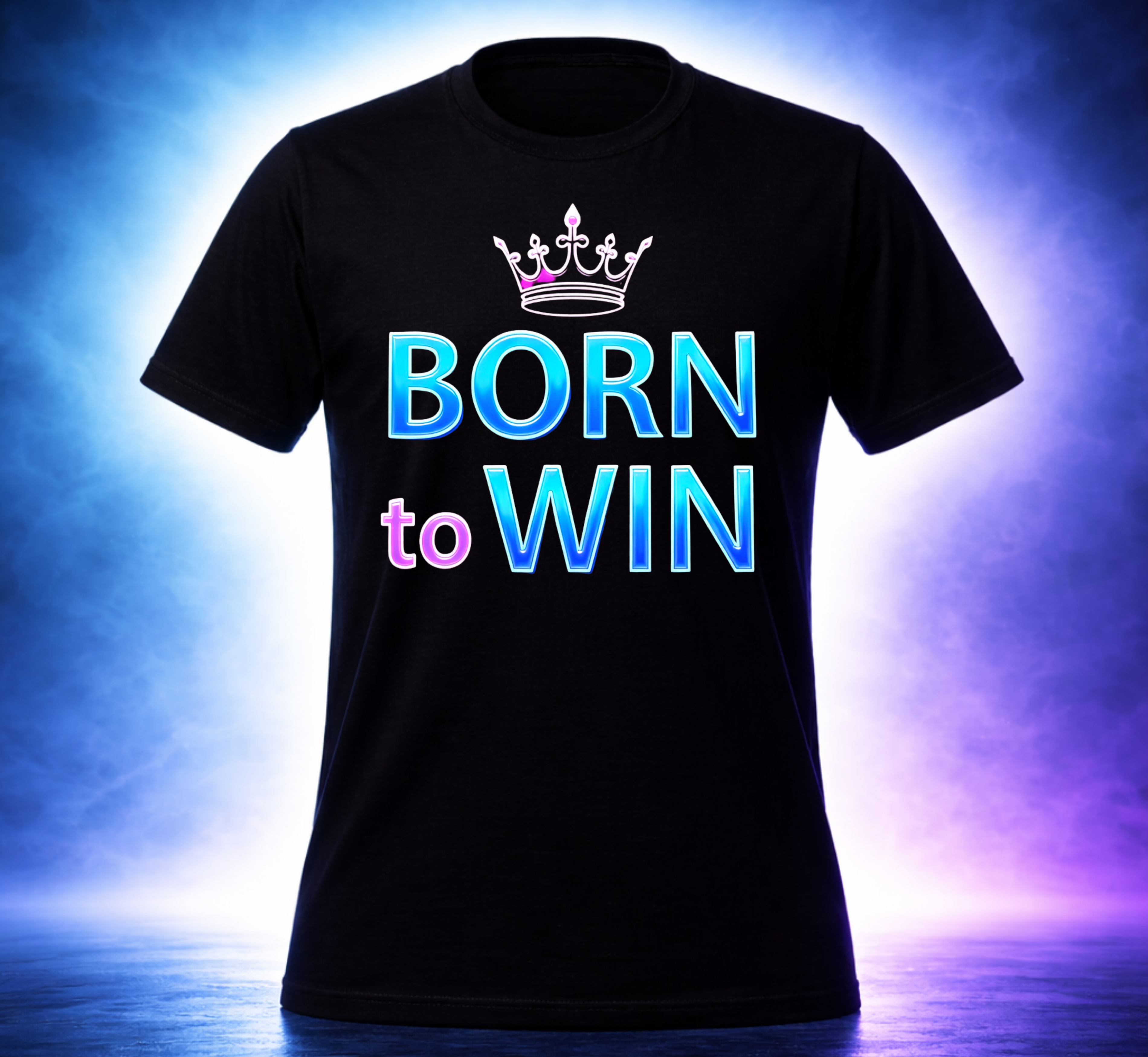 D124-Unisex T-Shirt -"BORN TO WIN" Design