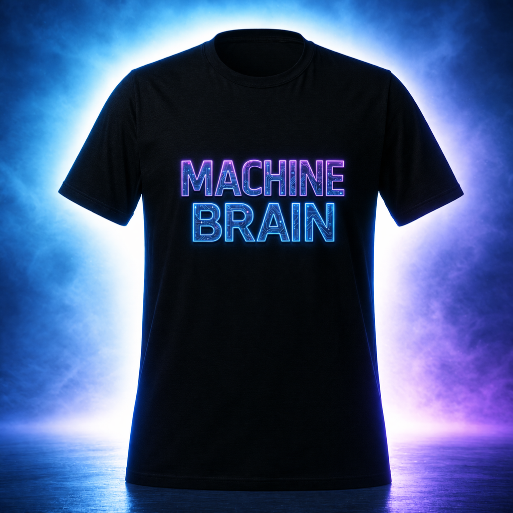 D012-Unisex T-Shirt - "MACHINE BRAIN" Design