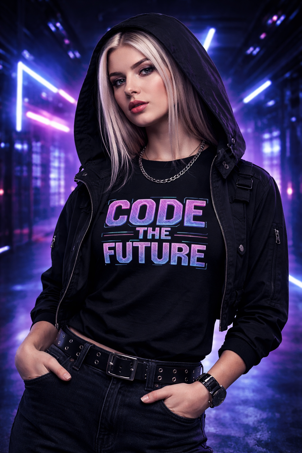 Unisex t-shirt - bold statement "CODE THE FUTURE"