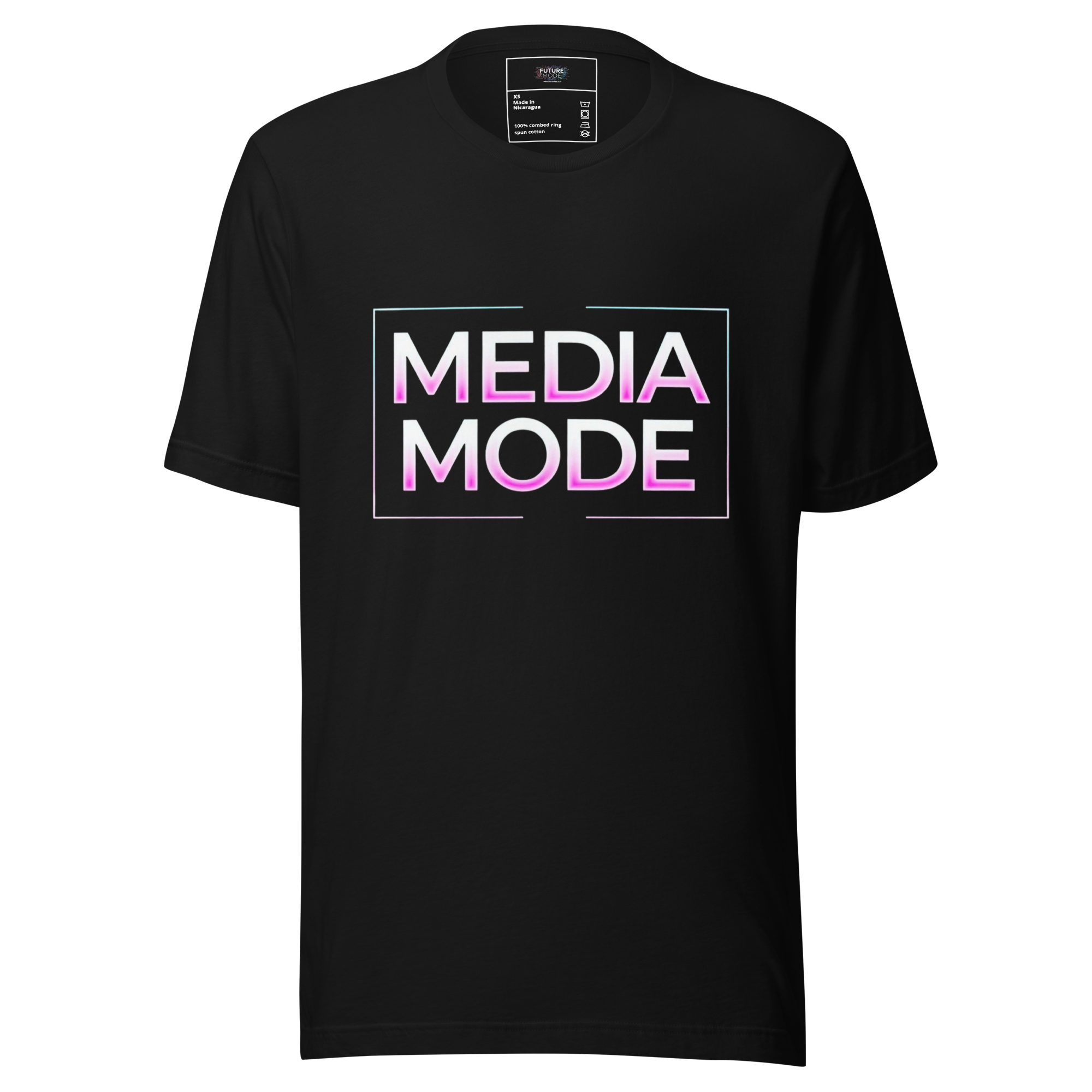 D111-Unisex t-shirt - Luxury futuristic typography "MEDIA MODE"